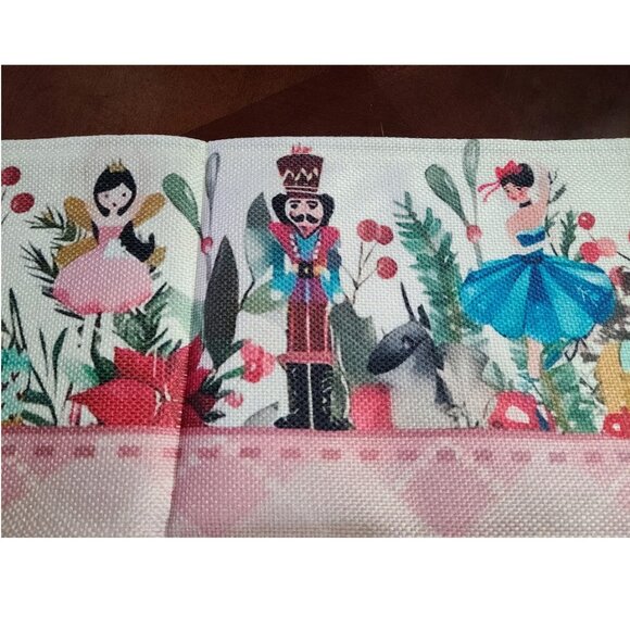 Nutcracker Table Runner Christmas Decor Decorative Cloth Holiday Xmas Decoration - Picture 12 of 16
